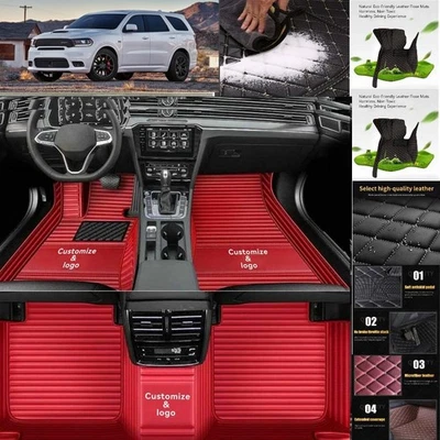 For Dodge Durango Car Floor Mats PU Leather Auto Pads Interior Accessories - Image 1 of 4