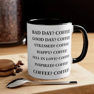 Divertida idea de regalo para amantes del café - Taza de café con acento de cita sarcástica, 11 oz - Imagen 1 de 21