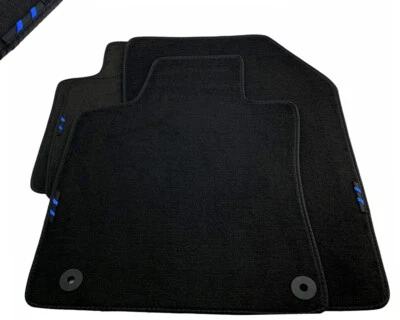 Floor Mats For Peugeot With Blue Stripes Emblem Tailored Carpets For All Models - Image 1 of 4