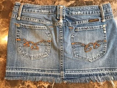 Minifalda de mezclilla de tiro bajo Miss Me 2000 Y2k de colección bimbocore talla M linda difícil de encontrar Foto 1 de 4