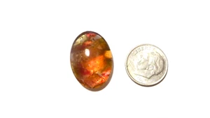 AMMOLITE Doublet RED GEM! Gemstone Amazing Color Change! 25x18mm - Picture 1 of 5