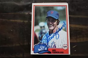 TARJETA AUTOGRAFIADA DE JOEL YOUNGBLOOD NY METS - Imagen 1 de 1