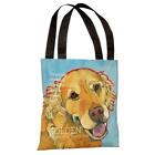 One Bella Casa 70143TT18P 18 in. Golden Retriever 1 Polyester Tote Bag by Urs...