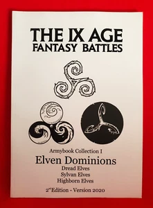 The 9th IX Age Fantasy Battles Armybook Collection I Elven Dominions 2020 RPG - Imagen 1 de 5