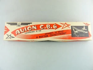 CB Auion C.B.6. Bausatz Schulflugzeug mit Gummimotor ungebaut in OVP #493 - Bild 1 von 11