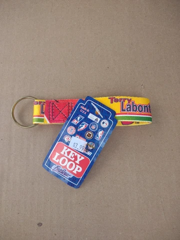 Vtg Keychain Terry labonte #5 nascar key ring loop handle fan gear US Cover