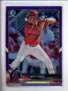 MATT THAISS 2018 BOWMAN CHROME #BCP61 ROOKIE PURPLE REFRACTOR #043/250 AJ4430 - Picture 1 of 1