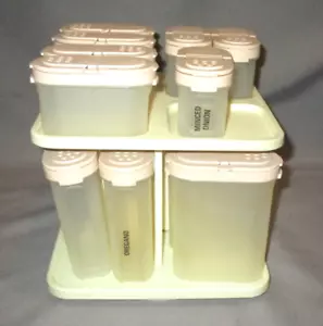 Vintage Tupperware Modular Mates Carousel Spice Rack & 15 Containers - Picture 1 of 7