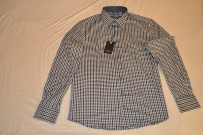 Stone Rose Blue and White Check Sport Shirt Size Large Long Sleeve - Image 1 of 4