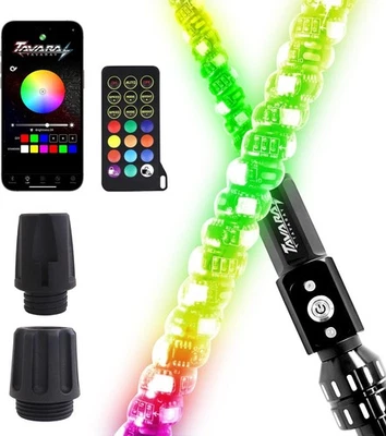 Luz de popa LED de 3 pies 360 ° para barco látigo navegación RGB luz de anclaje de popa todo redondo Foto 1 de 4