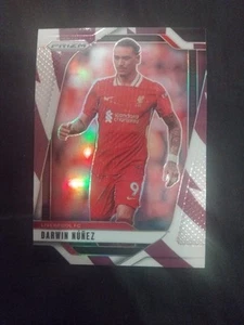 2024-25 Prizm Premier League Darwin Nunez Purple & White Stripe /92 Liverpool - Picture 1 of 8