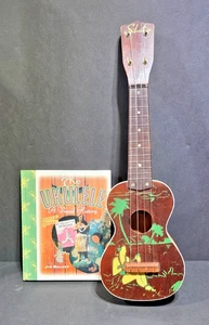 Vintage 1950s Silvertone Ukulele with Hawaiian Girl Stencil -Includes FREE Book! - Picture 1 of 8