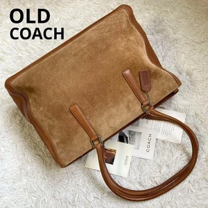 Vintage Coach Wildleder Leder Schultertasche Tasche braun gebraucht echt top JPN - Bild 1 von 17