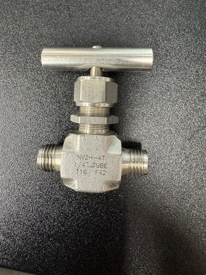 Hylok Stainless Steel 316 NV2H-4T 1/4” Needle Two Way Valve - Image 1 of 2