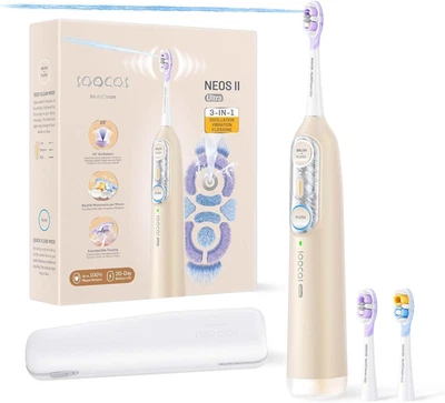 NEOS II Ultra - Cepillo de dientes eléctrico con hilo dental de agua combinado, -en-: hilo dental, vibración Foto 1 de 4