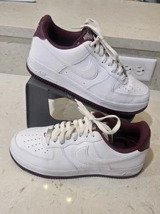 mens nike air force 1 White/red 8.5 - Picture 1 of 9