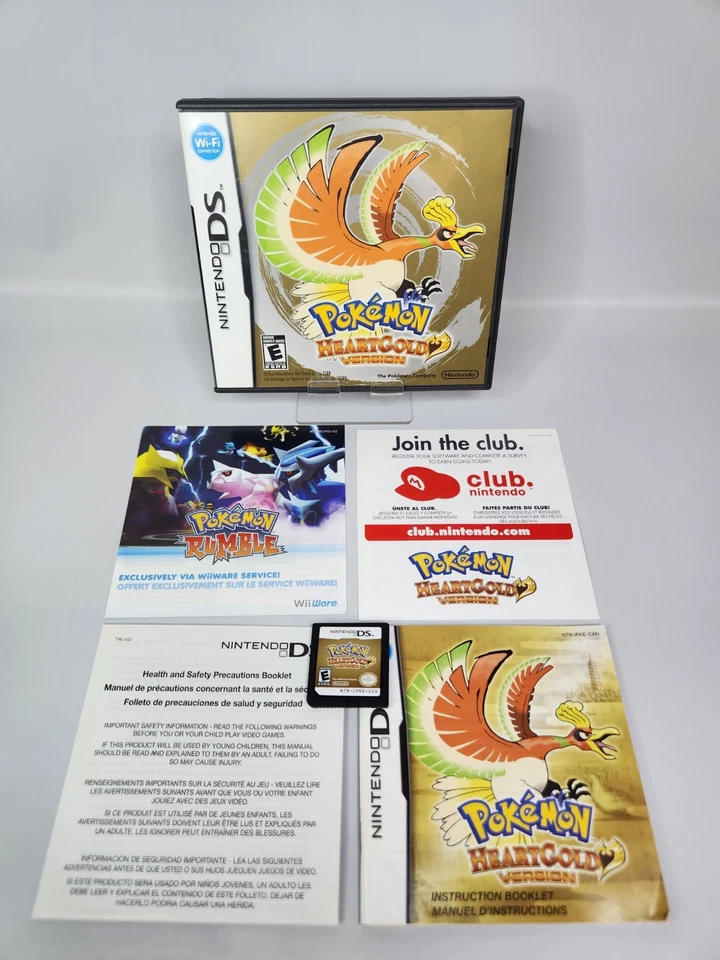 Pokemon HeartGold Version (DS, 2010) Complete CIB Manual  Inserts + Registration - Image 1 of 4