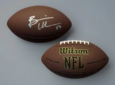 Brian Urlacher signed autographed Football. Urlacher Hologram. Wilson Official  - Image 1 of 2
