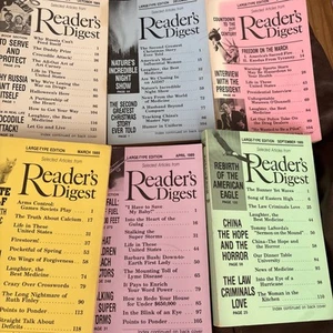 A Lot of 6 Reader’s Digest 1989-1990 Large-Type Edition  Excellent Condition  - Picture 1 of 13
