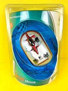 Rare Logitech Optical 3-Button White Speed Car Racer Mouse USB New PC MAC - Picture 1 of 5