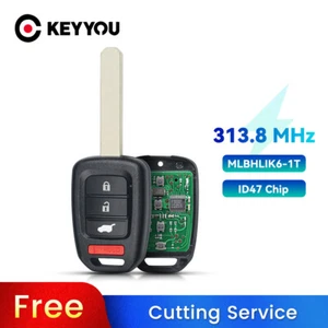 BLADE CUT by PHOTO Remote Car Key For Honda Civic 2014 2015 Accord MLBHLIK6-1T - Imagen 1 de 14