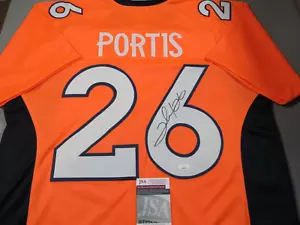 Clinton Portis Denver Broncos Signed Autograph Custom Pro Style Jersey JSA - Picture 1 of 3