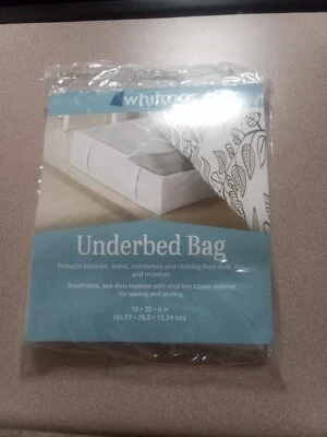 Whitmor подстилка органайзер сумка для хранения 18 «x 30» x 6» дышащий C-thru виниловый верх  - Изображение 1 из 2