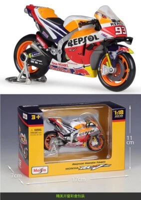 newMAISTO 1:18 Repsol Honda Team 93# HONDA RC213V 2021 MOTORCYCLE Model Toy Gift - Image 1 of 4