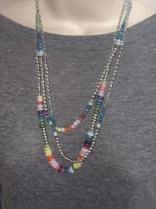 Collar en capas J CREW tartas dulces arco iris cuentas nuevo sin etiquetas 🙂 223 - Imagen 1 de 5