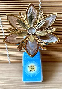 Spina per fiori da parete da bagno e corpo lavoro FIORE A SCOPPIO AUTUNNO luce notturna illuminata - Foto 1 di 2