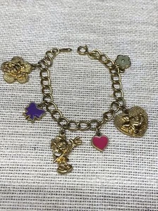 Disney Minnie Mouse Bettelarmband Emaille Charms goldfarben Best Friends 6 Zoll - Bild 1 von 3