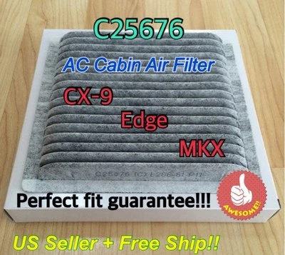 Filtro de aire cabina carbonizado Mazda CX-9 2007-2015 FORD EDGE LINCOLN MKX envío rápido Foto 1 de 3