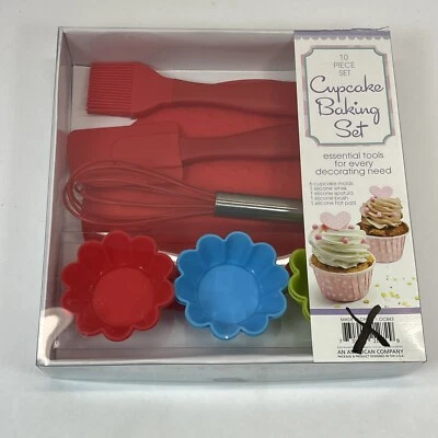 Silicone Cupcake Baking Set Essential Tools For Everyday Baking Kitchen 10 Piece - Image 1 of 4