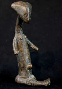 Art African - Talisman Amulet Pendant Koulango Kulango Bronze - 12,5 CMS - Picture 1 of 12