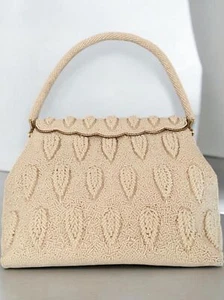 Ivory Vintage Pearl Beaded Evening Bag - Picture 1 of 5