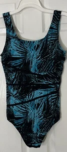 Traje de baño parall Aquabelle One Piece tazas moldeadas Maillot azul azulado/negro talla 8-10 - Imagen 1 de 5