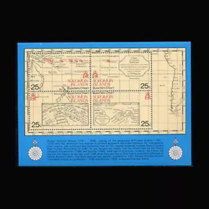 Solomon Is, Sc #443, MNH, 1981, S/S, Maumelle's Map - Bild 1 von 1