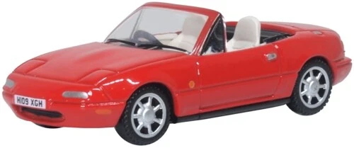 Oxford Diecast 76MAZ001 OO Gauge Mazda MX5 Mk1 (Open) Classic Red