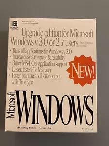 Microsoft Windows 3.1 Operating System 3.1" Floppy Diskettes in original Box - Picture 1 of 7