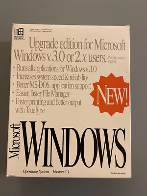 Microsoft Windows 3.1 Operating System 3.1" Floppy Diskettes in original Box - Image 1 of 4