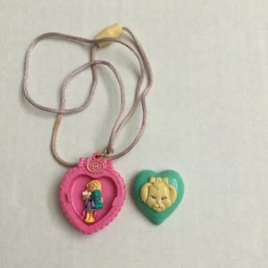 Vintage Polly Pocket 1994 Bluebird Baby Bear Pendant Locket Necklace Complete - Picture 1 of 8