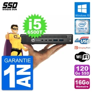 Ultra Mini PC HP 600 G2 DM Intel i5-6500T RAM 16Go SSD 120Go Windows 10 Wifi - Photo 1/8