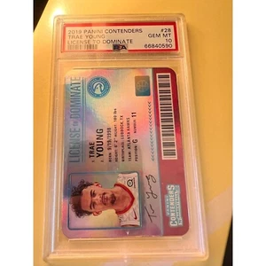 2019-20 Panini Contenders License To Dominate #28 Trae Young Hawks PSA 10 - Bild 1 von 4