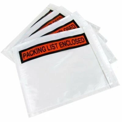 100 Packing List Enclosed Panel Face Envelopes 4.5 x 6 Shipping Envelope Pouch - Image 1 of 4