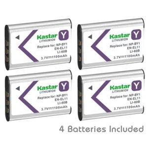 NP-BY1 EN-EL11 LI-60B Battery for Pentax Optio L50 M50 M60 S1 V20 W60 W80 - Picture 1 of 3