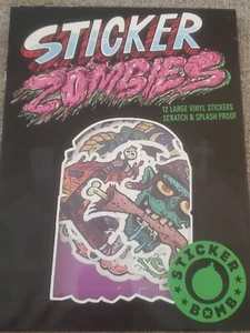 ZOMBIES Stickerbomb Laurence King- 12 LARGE Vinyl Stickers Scratch/Splash Proof - Picture 1 of 11