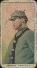 1909 T206 JIMMY SHECKARD NNO POOR SWEET CAPORAL 150 NO GLOVE CHICAGO CUBS