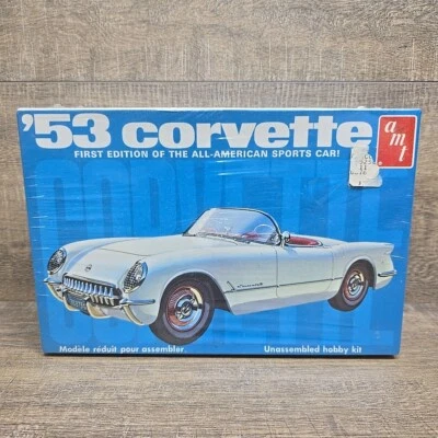 AMT 1953 Corvette Plastic Model Kit 1:25 First Edition Sports Car NEW SEALED - Image 1 of 4