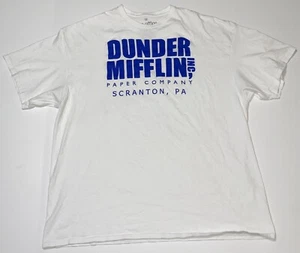 The Office Dundler Mifflin weiß blau T-Shirt Größe XXL 2XL EUC - Bild 1 von 6