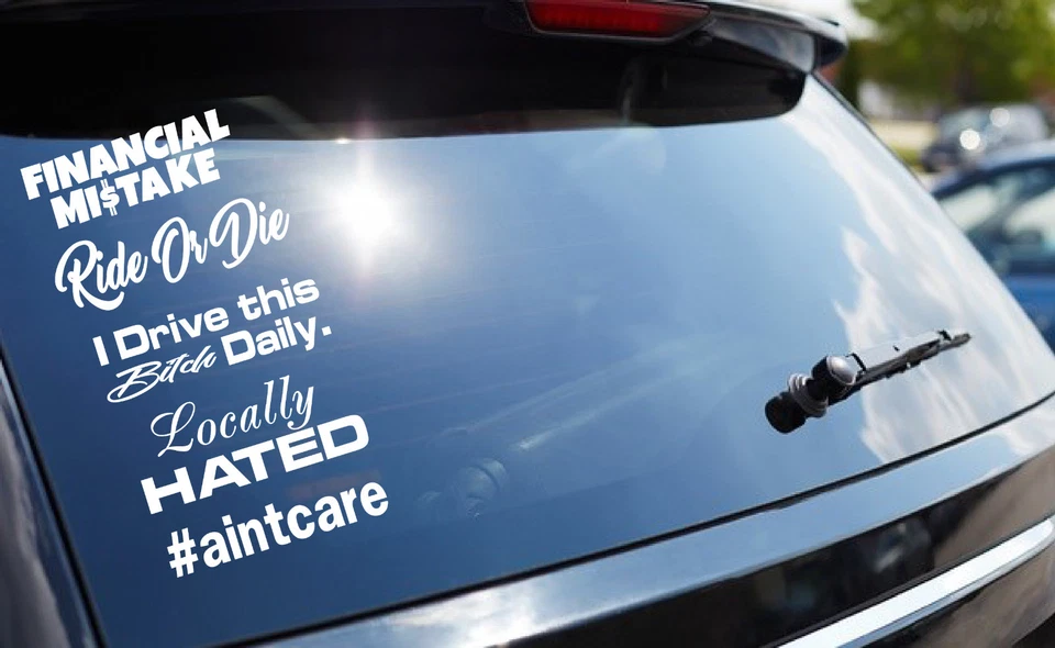 CAR DECAL JDM STICKERS VINYL 5 PACK LOT DRIVEN LOW FUNNY TUNER BOOST  - Image 1 of 1